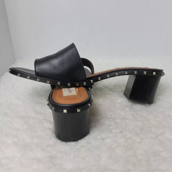 Valentino Soul Rockstud Slide Sandal. 2" Block Heel. Black Leather. 9.5US 40IT - Picture 10 of 11